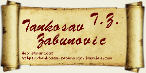 Tankosav Zabunović vizit kartica